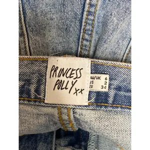 Princess Polly Women's Blue High Waisted Straight Leg Baggy Denim Jeans Size 2 thumbnail 5