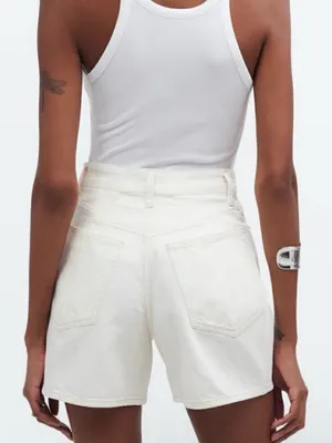 Madewell‎ The '90s Mid-Length Jean Short in Vintage Canvas: Button Front Size 25 thumbnail 4
