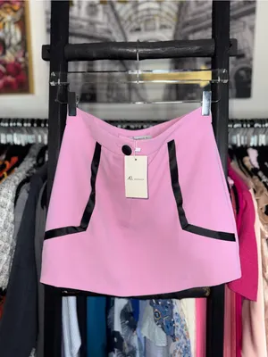 AE AmyEnjoyLife Pink Contrast Trim Mini Skort Women’s Small New NWT thumbnail 5