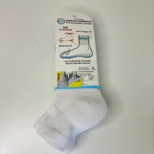 Doctor's Choice 2 Pack Diabetes & Neuropothy Womens Sock White Ankle NWT Sz 6-10 thumbnail 4