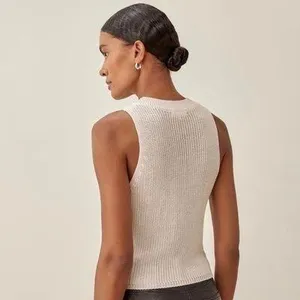 Reformation Lilac Linen Knit Top thumbnail 2