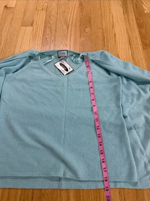NWT Vintage Blue Cashmere Cardigan Tank Top Matching Set Sz XL thumbnail 7