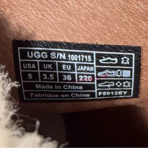 Ugg Georgette Nubuck Leather Sheepskin Shearling Ankle Boots Heels Shoes size 5 thumbnail 9
