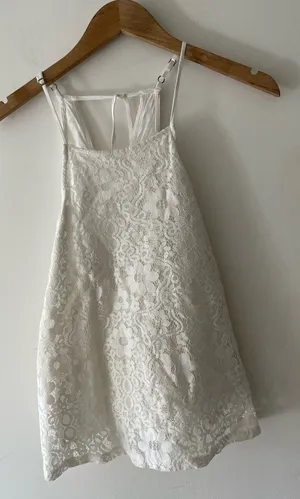 Hollister White Lace Floral‎ Halter Cami Top thumbnail 1