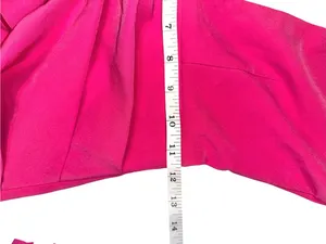 Michael Costello x Revolve Fena Plunge Neck Fuchsia Long Sleeve Mini Dress XXS thumbnail 9