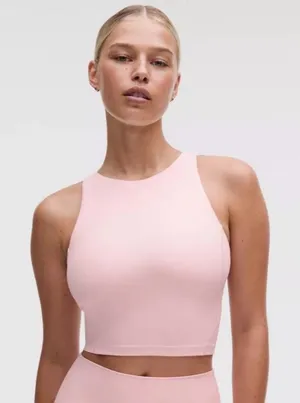 Athleta Conscious Crop Top pale pink  thumbnail 1