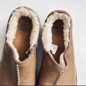 UGG Bettey 1928 Shearling Lined Brown Leather Tan Slip-On Shoes Size 7 thumbnail 16
