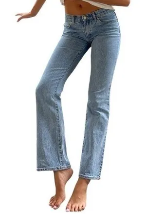 ABrand Denim Women’s Size 31 Ariane Blue Wash 99 Low Rise Boot Cut Jeans thumbnail 1