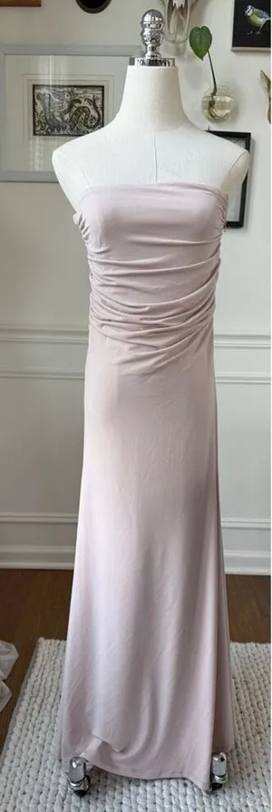 City Studio Nude Strapless Formal Gown Scarf Train XXS 1 thumbnail 1