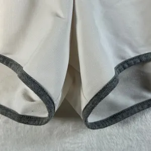 Forever‎ 21 Athletic Shorts White Grey Trim Dolphin Hem Women's Size L thumbnail 4