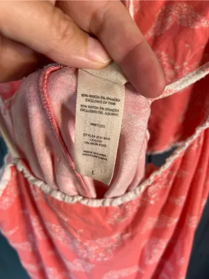 Jessica Simpson Coral Cami & Shorts Drawstring Waist w/ White Butterfly PJ Set L thumbnail 9