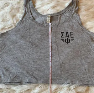Bella Canvas SAE and Alpha Phi Spring Fling Cropped Tank Top Size Medium thumbnail 5