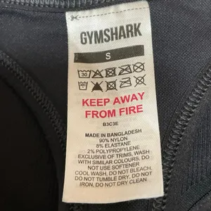 Gymshark Lift Varsity Black Racerback Seamless Sports Bra Cropped Tank Top Sz S thumbnail 4
