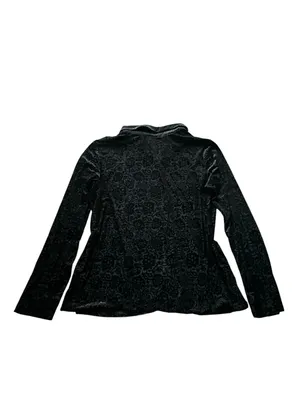 Notations Black Velvet Burnout Blouse Whimsigoth Fairy Grunge Dark Romantic thumbnail 5