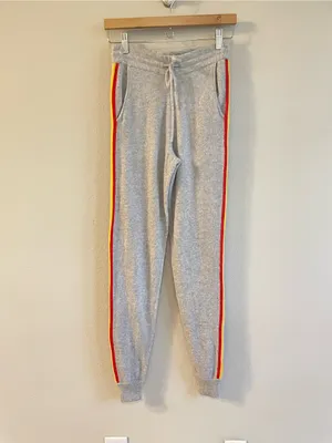 FROM FUTURE Cashmere Striped Band Pull On Joggers Size XS Gray thumbnail 3