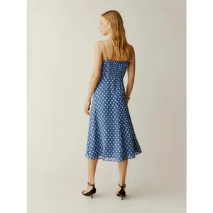 💕REFORMATION💕 Juliette Dress ~ Lazuli Blue Polka Dot Print 6 thumbnail 4