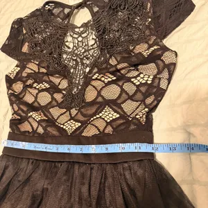 Privy Lace Illusion Tulle Fit & Flare Cocktail Mini Dress - Size S - NWT thumbnail 14