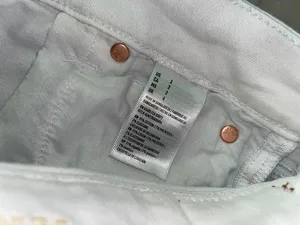 American Eagle White Denim Shorts thumbnail 3