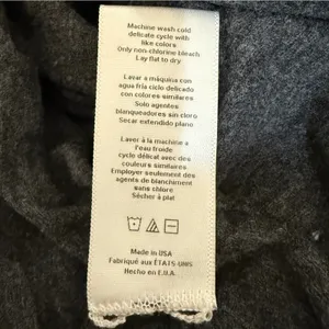 Lunya Restore Base Shirt Womens Small Charcoal Gray Supima Cotton Loungewear Tee thumbnail 8