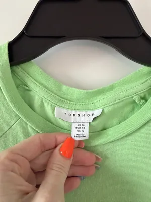 Topshop Green Cropped Top thumbnail 2