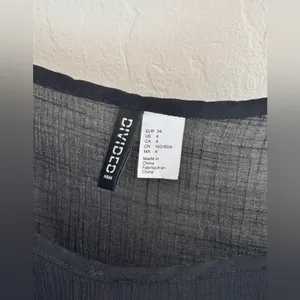 H&M Divided Black Ruffle Hem Tank Top Size‎ 4 thumbnail 6