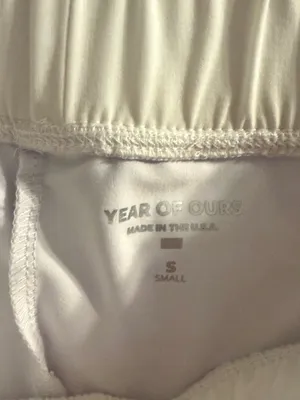 Year of Ours Women’s The Tennis Skort Athletic Skirt White Small Elastic Waist thumbnail 3