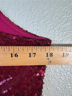 Free People Red Sequined Mini Dress Womens XS Babydoll Party Holidays Glam thumbnail 5