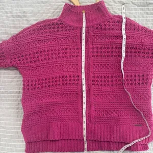 Hot Pink Abercrombie and Fitch Chenille Mock Neck Sweater‎ Medium thumbnail 4