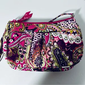 Vera Bradley Multicolor Pink Floral Little Hipster Bag Crossbody Purse VGC thumbnail 5