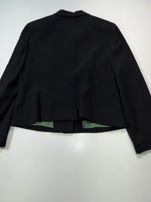 Valerie Stevens Black Cropped Tailored Blazer Size 10 thumbnail 9