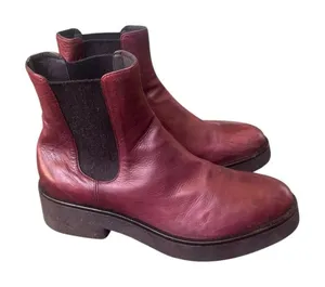 No. 6 Store Leather Ankle Chelsea Boots in Burgundy 10 women’s thumbnail 1