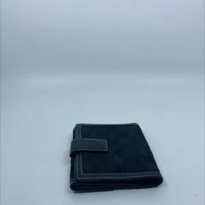 Coach Bi-Fold Black Signature C Canvas & Leather Wallet thumbnail 4