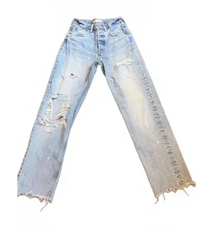 Moussy Light Blue Distressed Denim Jeans Size 24 thumbnail 1
