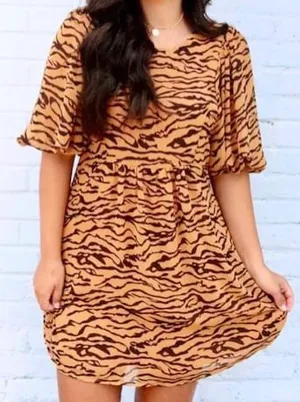 L LOVE Tiger Print Dress thumbnail 1