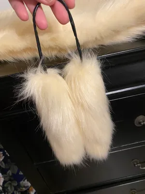 Faux Fur Wrap White thumbnail 2