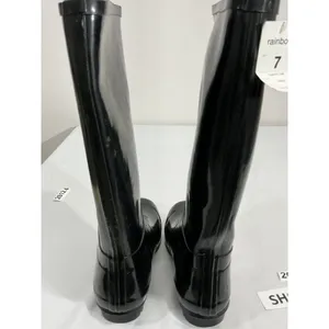 Womans Target Black Size 7 Tall Rubber Rain Boots NWT thumbnail 6