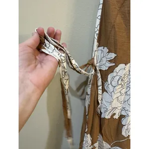 English Factory Women's Floral Halter Maxi Dress Size Small Belted A Line thumbnail 6