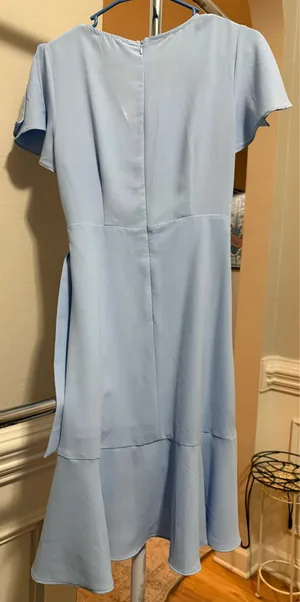 Altar'd State Blue Ruffle Midi Dress thumbnail 3
