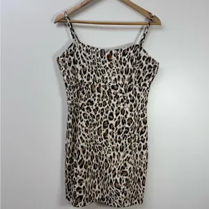 NWT Avec Les Filles Animal Print Mini Summer Dress size 12 thumbnail 4