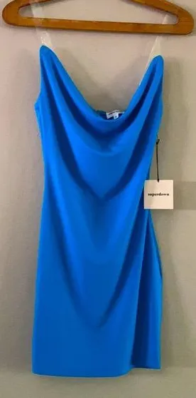 COPY - Superdown Blue Cowl Neck Body Con Dress thumbnail 1