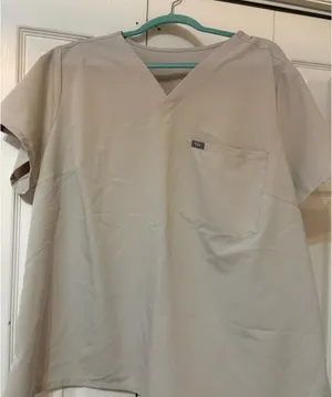 Beige Figs Scrub top thumbnail 1