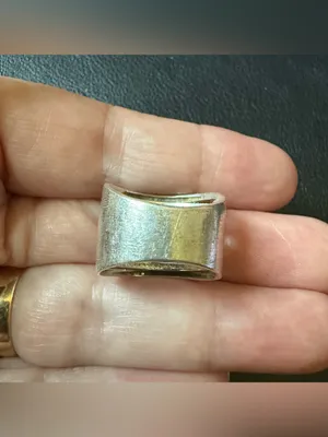 Silver Tone Stacked Band Ring Size 8.5 thumbnail 3