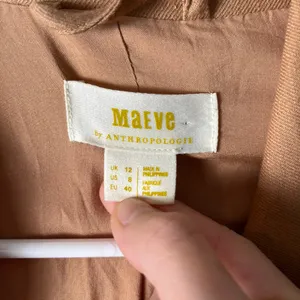 Maeve‎ Anthropologie Oversized Double Breasted Blazer Jacket Size 8 Linen Blend thumbnail 4