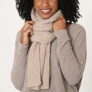 Barefoot Dreams Taupe Cozychic Lite Ribbed Scarf NWT thumbnail 1