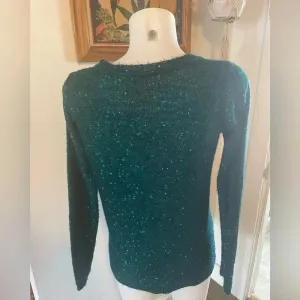 THE LIMITED TEAL SEQUIN SWEATER‎ Size Small EUC! thumbnail 3