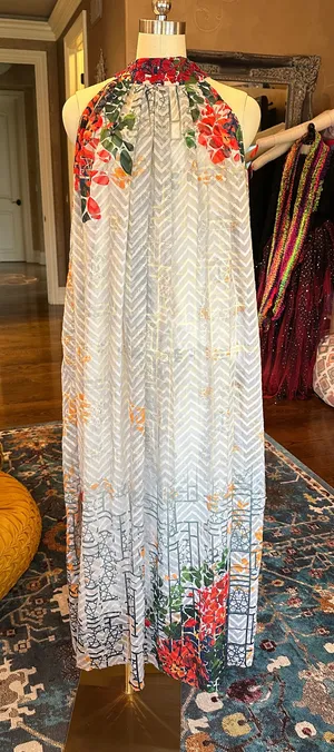 Maxi Floral Cute Dress Multiple Size L thumbnail 1