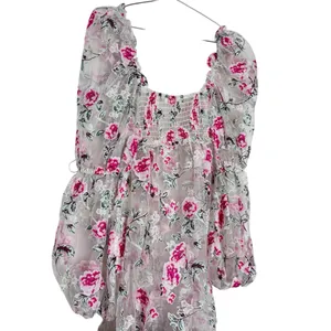For Love & Lemons Sheer‎ Floral Overlay Dress NEW thumbnail 6
