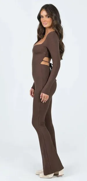 Princess Polly Devera Jumpsuit Brown thumbnail 2