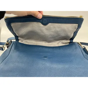 Kate Spade Crossbody Bag Womens Medium Blue Leather Zip Front Adjustable Strap thumbnail 3
