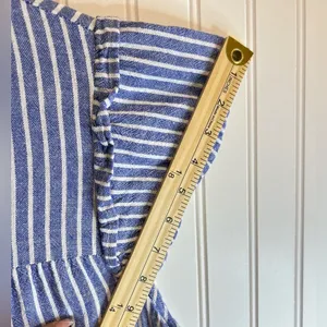 For Cynthia Striped Blue Midi Dress size S.55% LINEN 45% VISCOSE thumbnail 11
